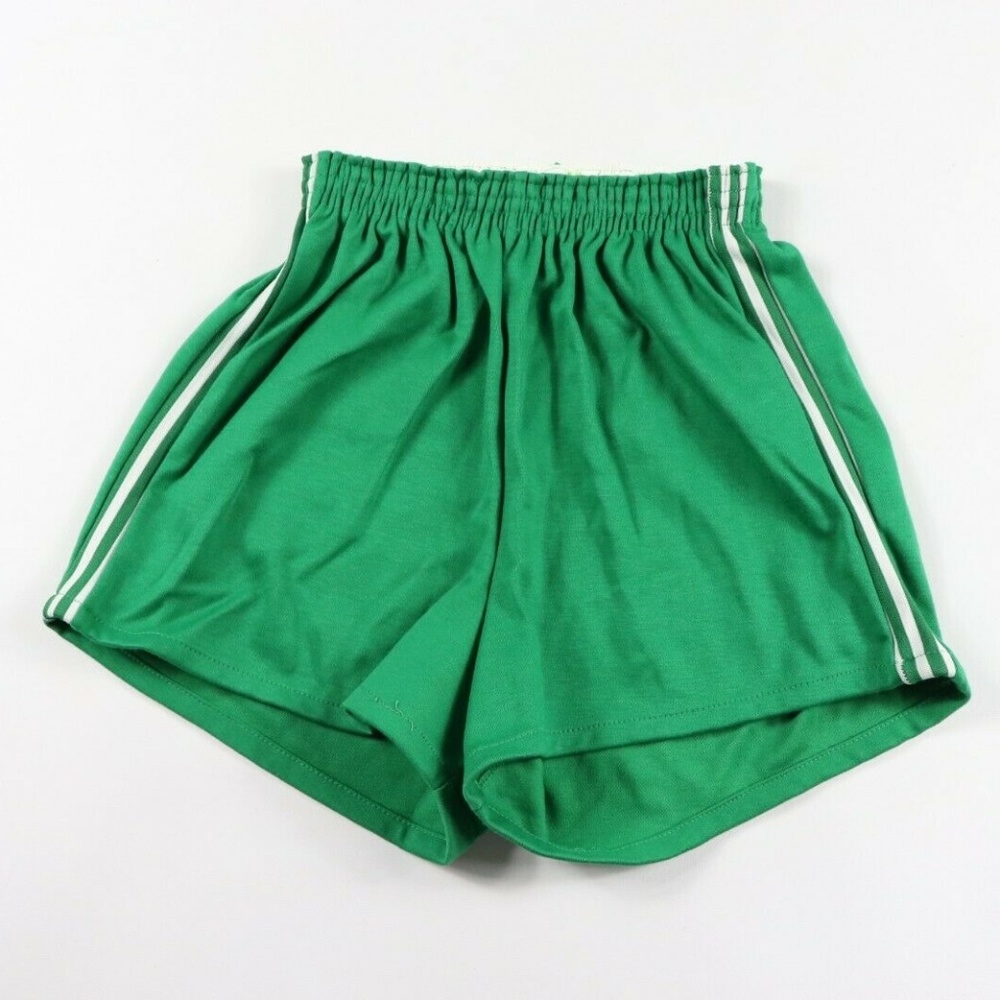 Vintage New 1970s Pele Soccer Gym Shorts Green